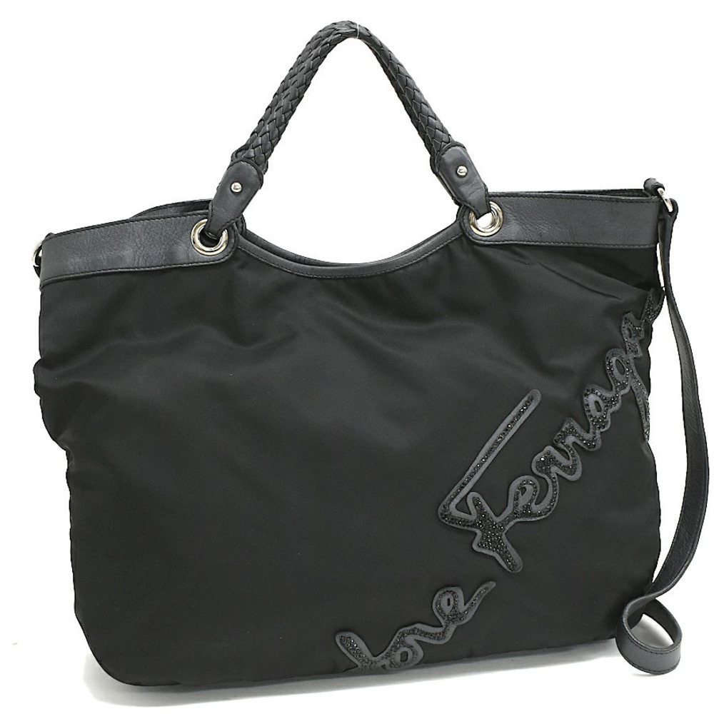 Salvatore Ferragamo Tote Bag Handbag Shoulder Black
